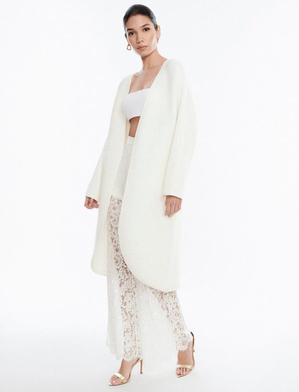 Bcbg Long Cardigan Sweater Ecru - Image 3