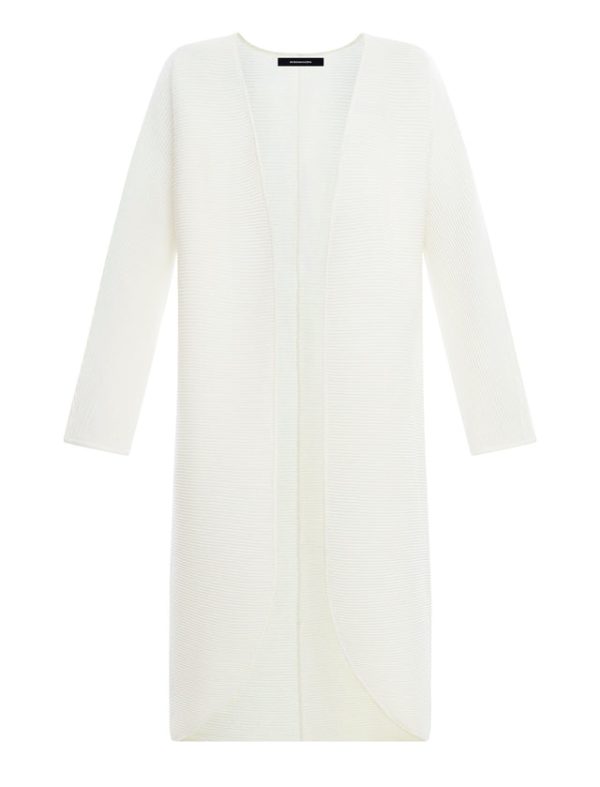 Bcbg Long Cardigan Sweater Ecru - Image 8