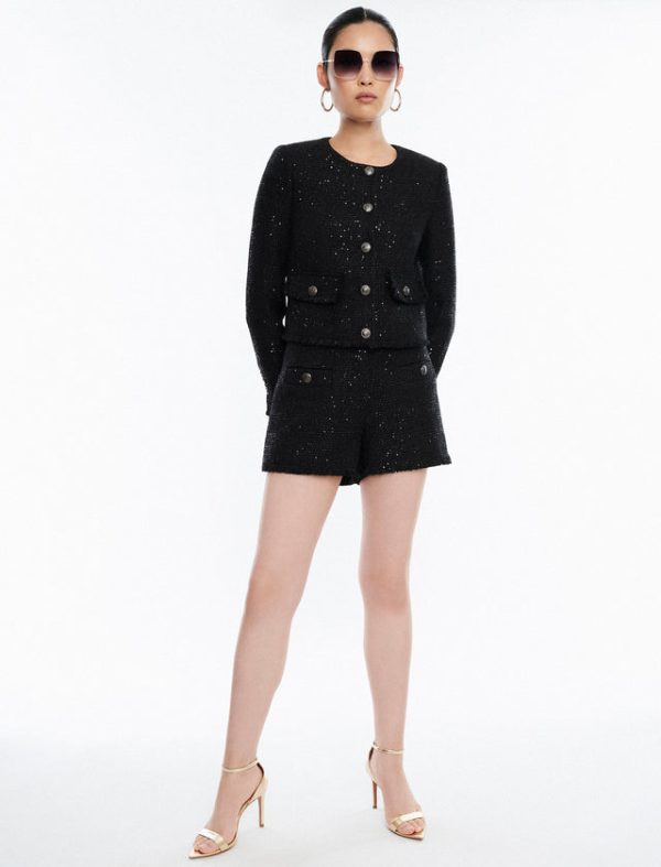 Bcbg Dillon Tweed Short Black - Image 2