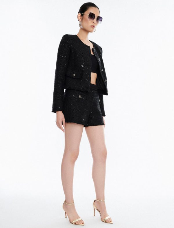 Bcbg Dillon Tweed Short Black - Image 3