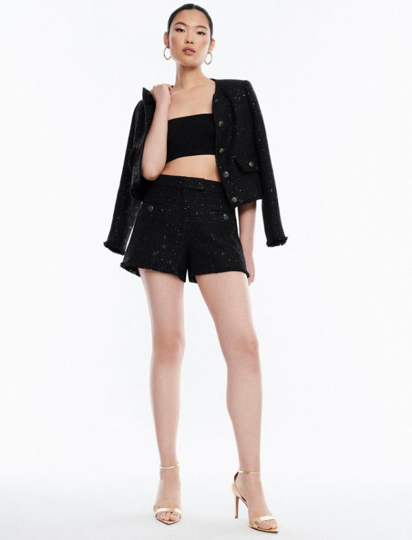 Bcbg Dillon Tweed Short Black - Image 5