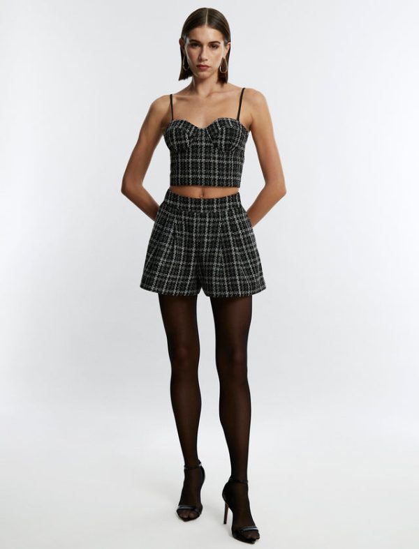 Bcbg Pippa Tweed Short Black Combo - Image 5