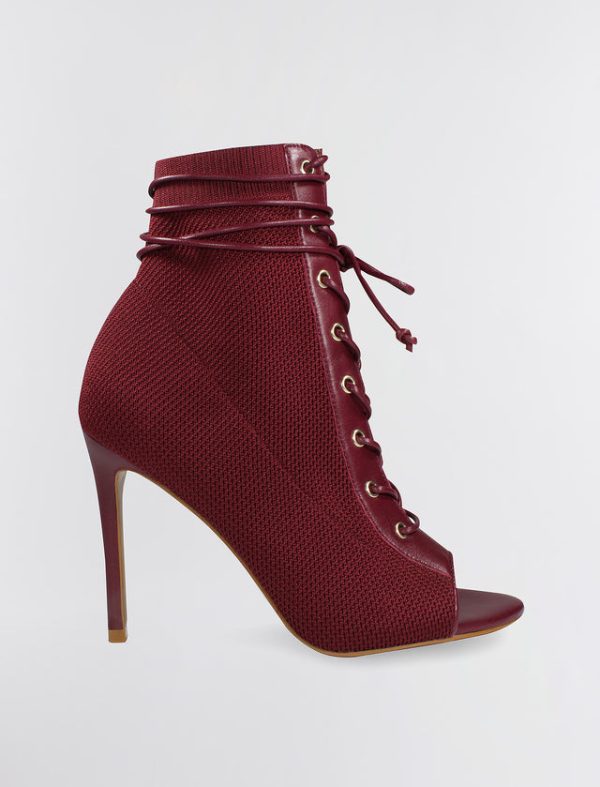 Bcbg Sirena Bootie Heel BURGUNDY - Image 3