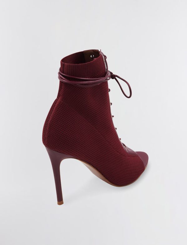 Bcbg Sirena Bootie Heel BURGUNDY - Image 5