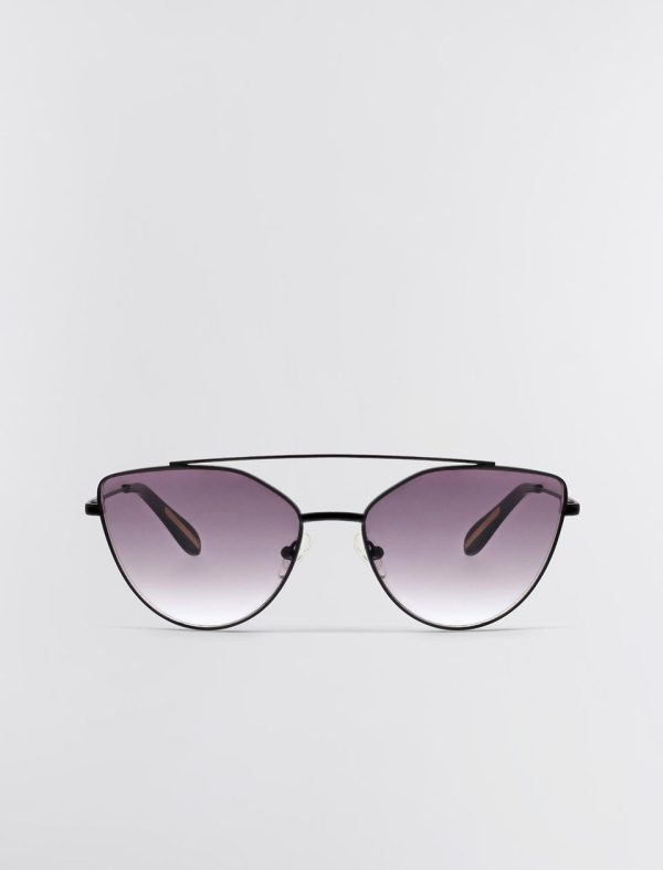 Bcbg Aviator Hybrid Sunglasses Matte Black/Dark Smoke - Image 2