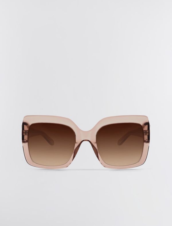 Bcbg Signature Square Sunglasses Crystal Blush - Image 3