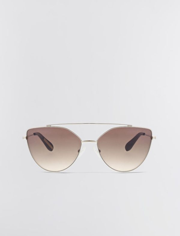 Bcbg Aviator Hybrid Sunglasses Silver/Brown - Image 3