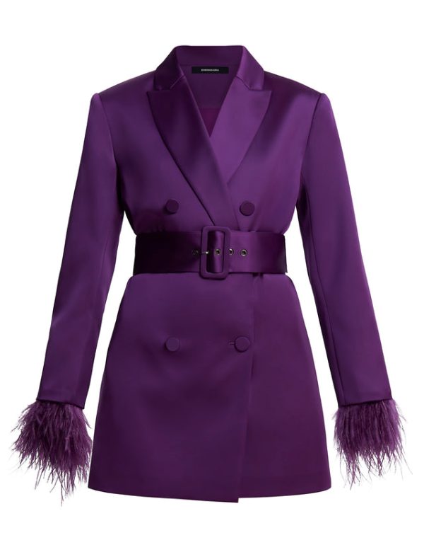 Bcbg Blossom Belted Blazer Dress Purple - Image 8