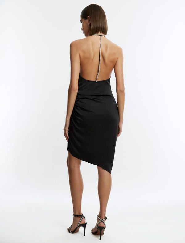 Bcbg Anwen Ruched Mini Dress Black - Image 4