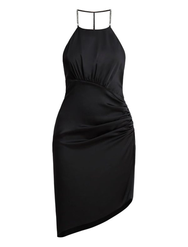 Bcbg Anwen Ruched Mini Dress Black - Image 8