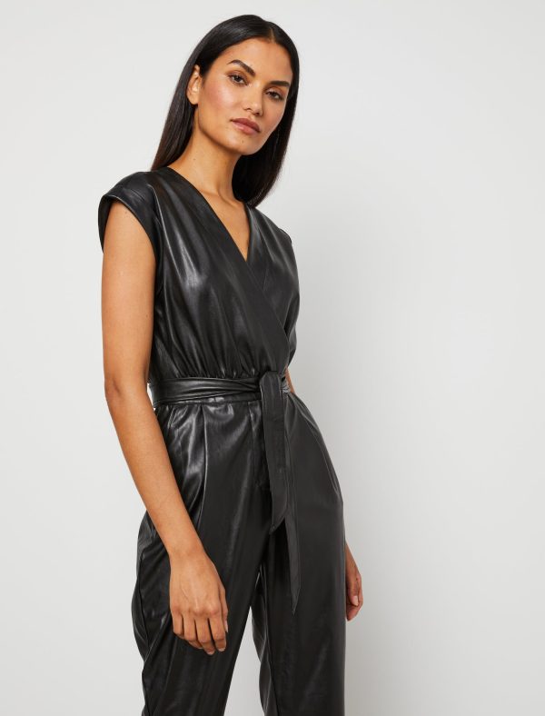 Bcbg Jumpsuit Alana Faux Leather Jumpsuit - Image 2