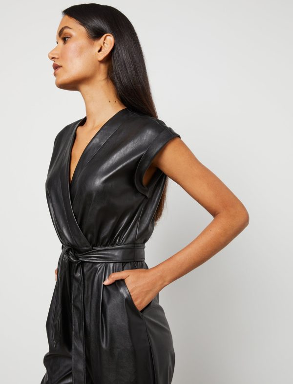 Bcbg Jumpsuit Alana Faux Leather Jumpsuit - Image 6