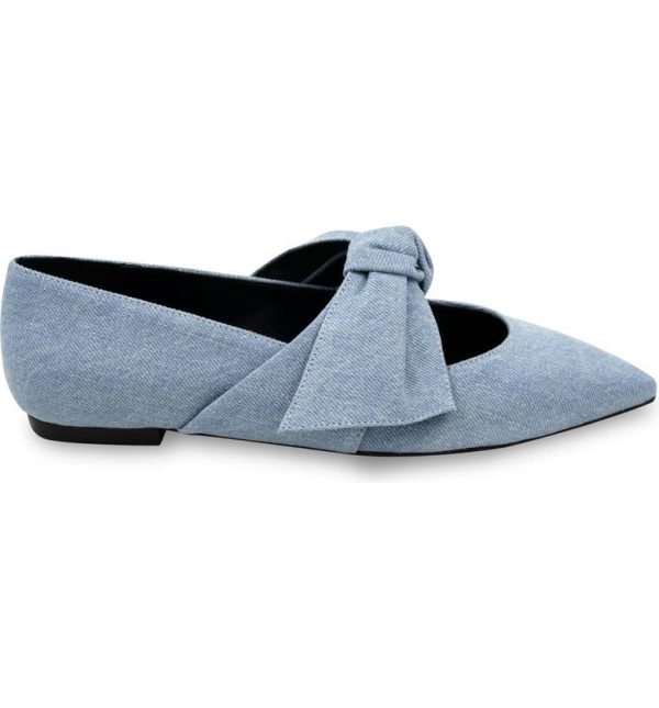 Bcbg Prely Pointed Toe Flat Denim - Image 3