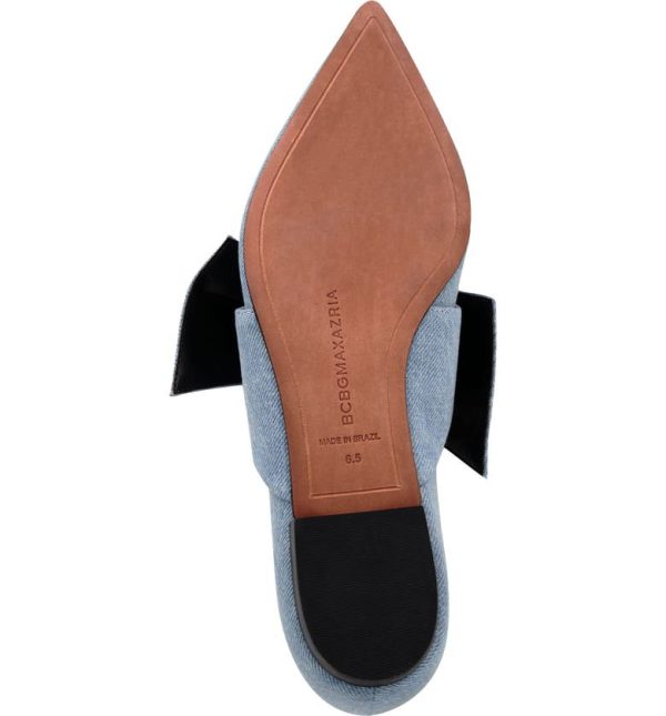 Bcbg Prely Pointed Toe Flat Denim - Image 4