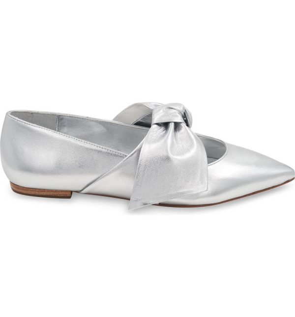 Bcbg Prely Pointed Toe Flat Silver - Image 3