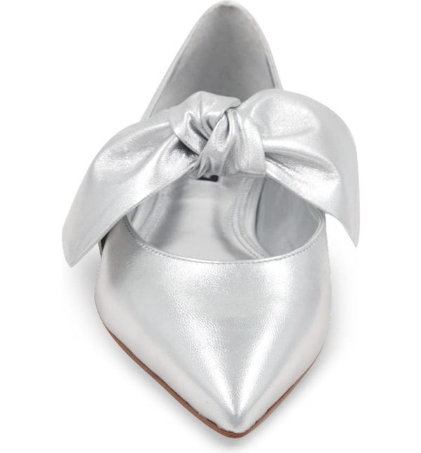 Bcbg Prely Pointed Toe Flat Silver - Image 4