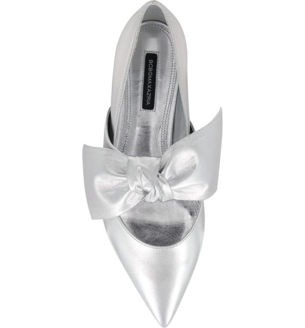 Bcbg Prely Pointed Toe Flat Silver - Image 5