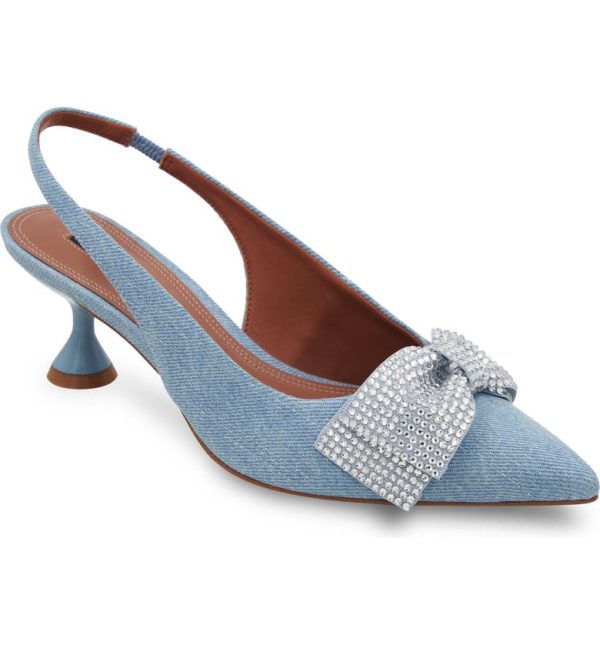 Bcbg Archie Pointed Toe Slingback Pump Denim