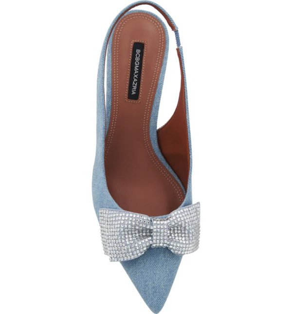 Bcbg Archie Pointed Toe Slingback Pump Denim - Image 7