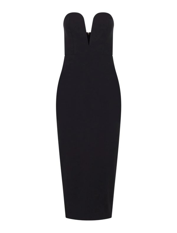 BCBG CARLO STRAPLESS MIDI DRESS - BLACK BEAUTY - Image 4