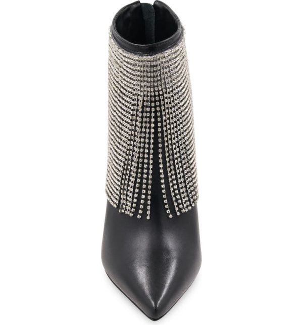 Bcbg Tandi Fringe Pointed Toe Bootie Black Rhinestones - Image 5