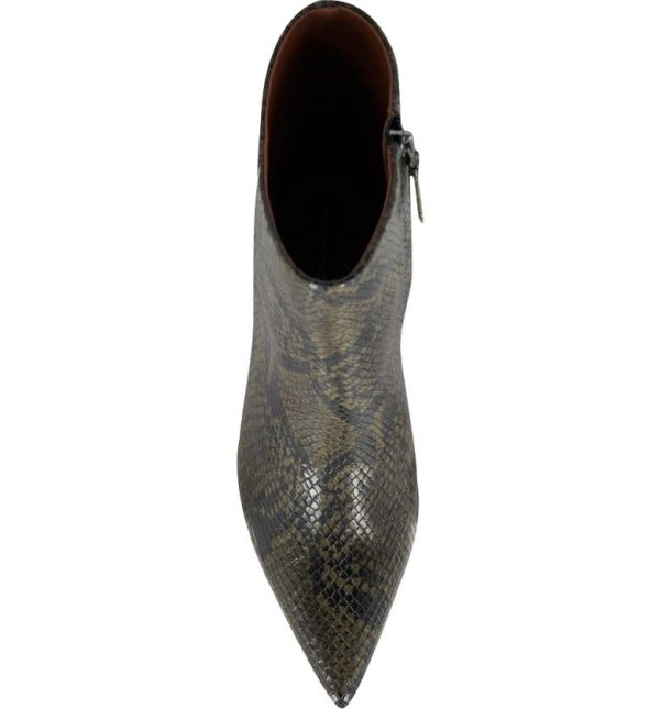 Bcbg Pia Pointed Toe Bootie Green Snake - Image 3