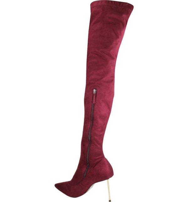 Bcbg Kiki Over the Knee Pointed Toe Boot Burgundy - Image 2