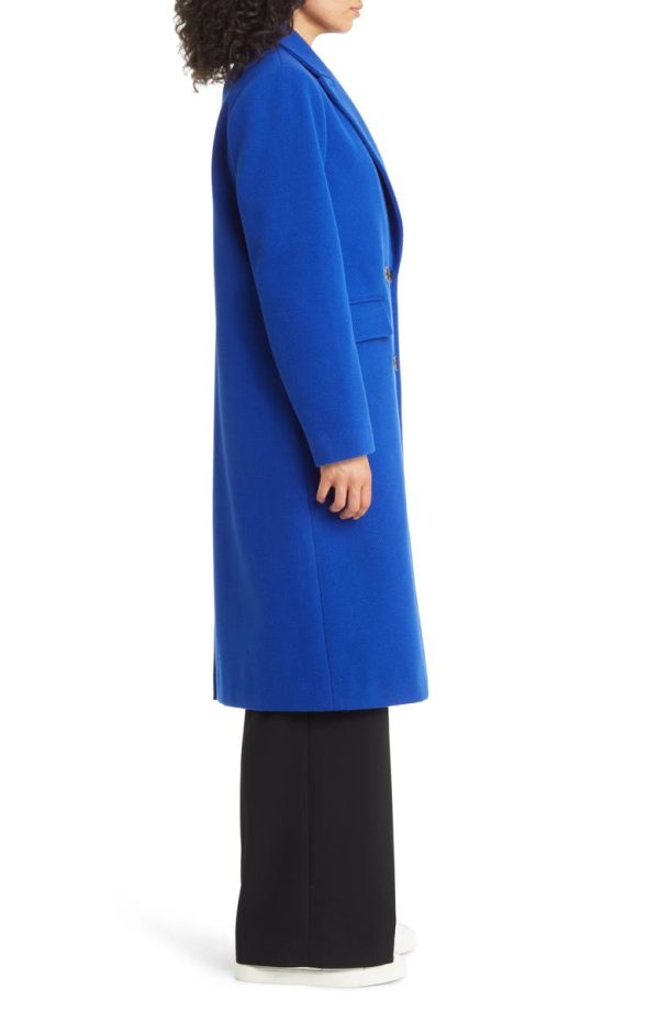 Bcbg Double Breasted Coat Royal Blue - Image 4