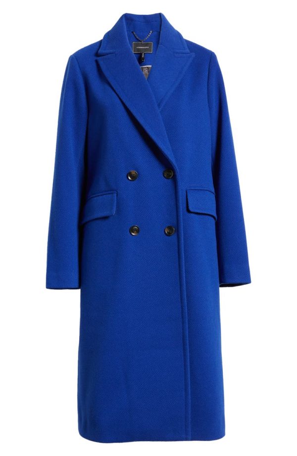 Bcbg Double Breasted Coat Royal Blue - Image 6