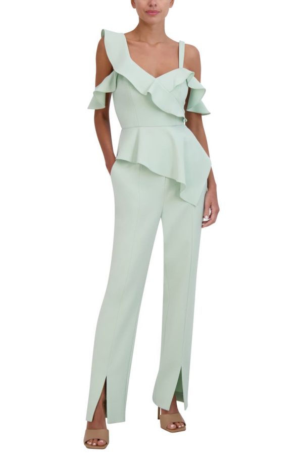 Bcbg Split Hem Straight Leg Pants Green - Image 4