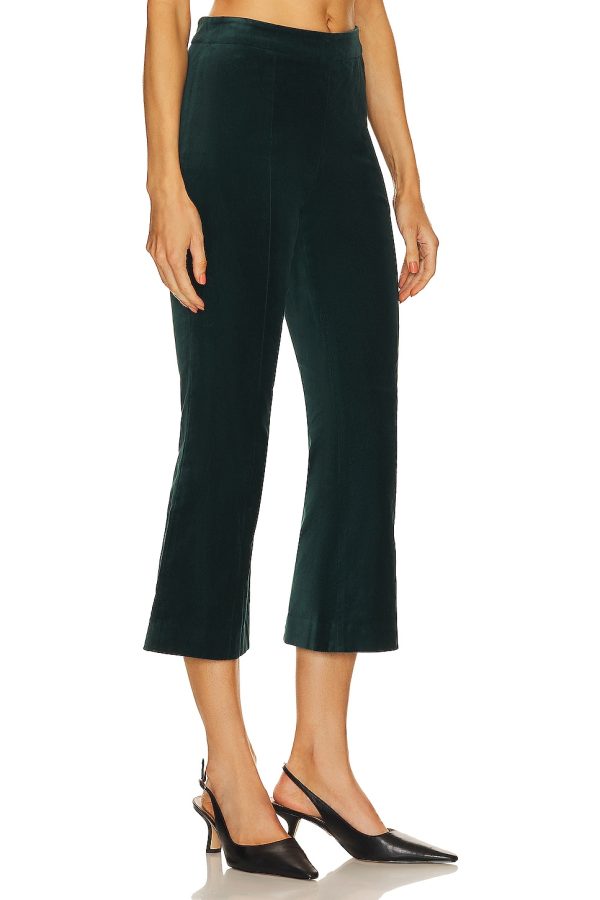 Bcbg Velvet Crop Pant Emerald - Image 3