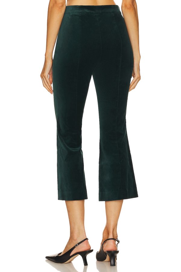 Bcbg Velvet Crop Pant Emerald - Image 4