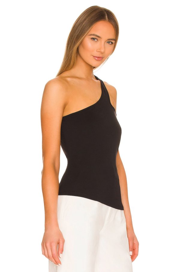 Bcbg One Shoulder Knit Top Black - Image 3