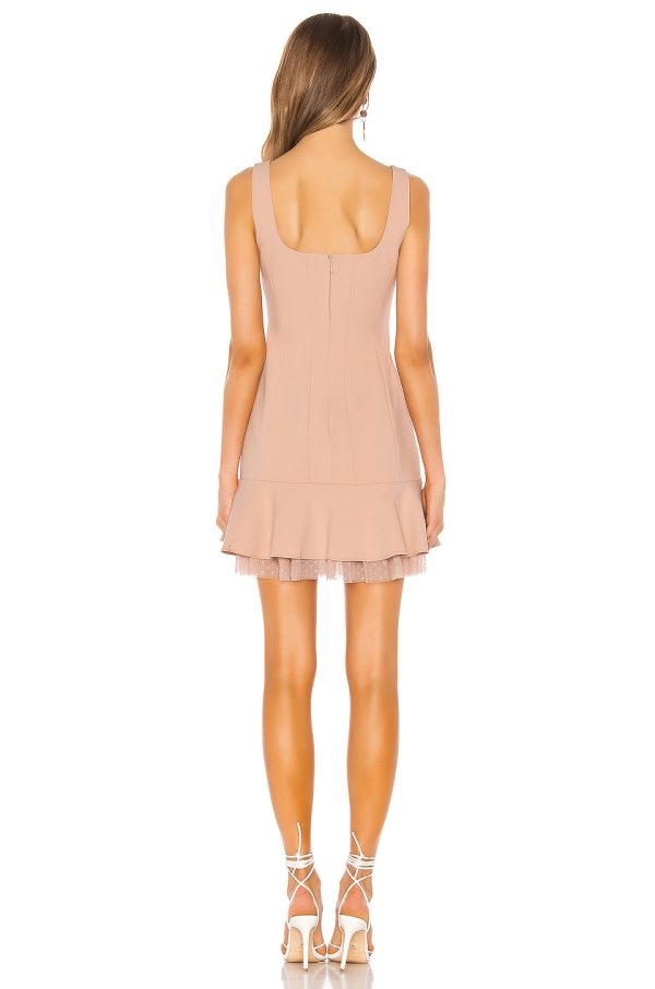 Bcbg Flounce Hem Mini Dress Bare Pink - Image 3