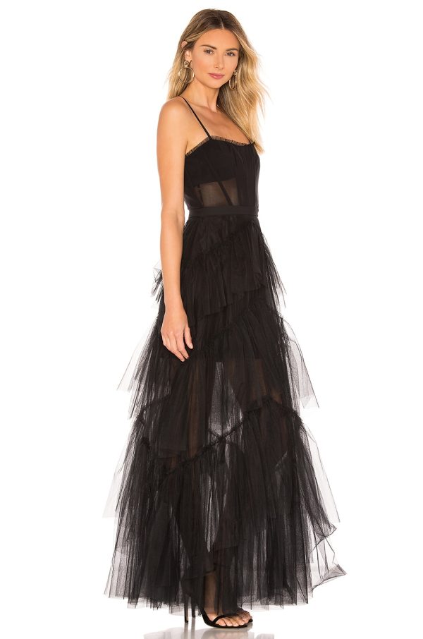 Bcbg Corset Tulle Gown Black - Image 2