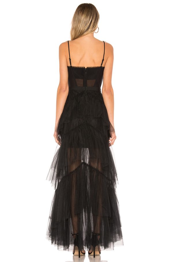 Bcbg Corset Tulle Gown Black - Image 3