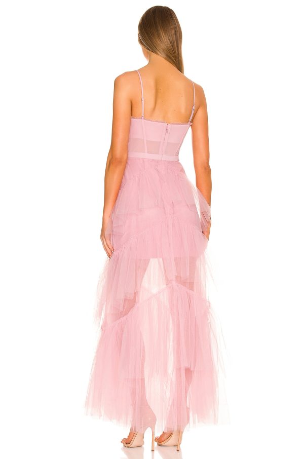 Bcbg Corset Tulle Gown Pink Rose - Image 3