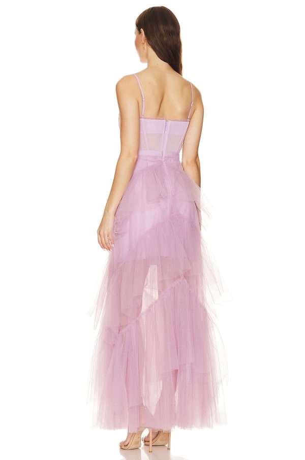 Bcbg Corset Tulle Gown Orchid - Image 2