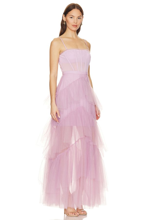 Bcbg Corset Tulle Gown Orchid - Image 3