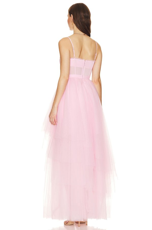 Bcbg Corset Tiered Gown Pink Rose - Image 3