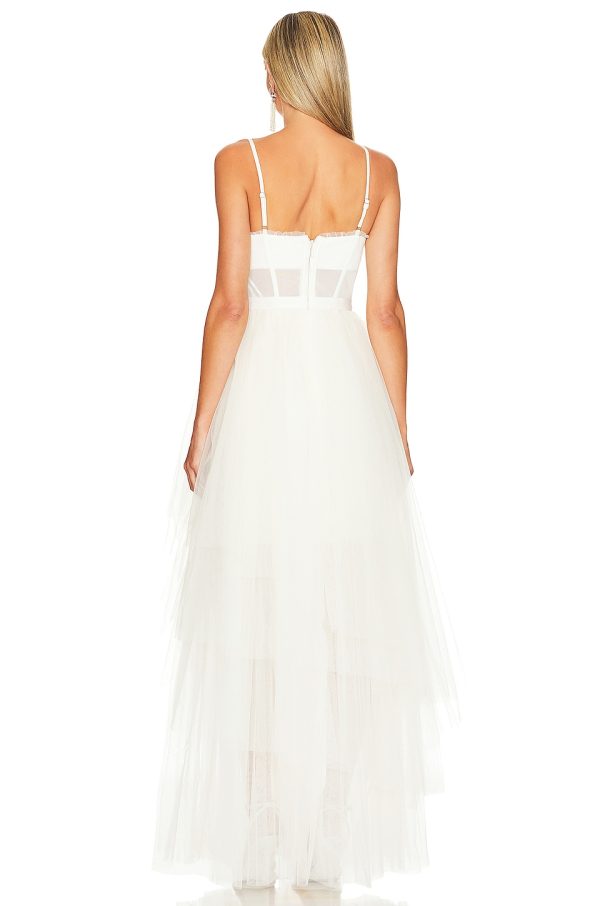 Bcbg Corset Tulle Gown Gardenia - Image 2