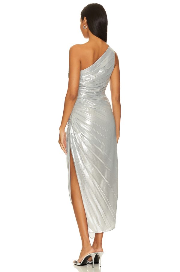 Bcbg Shimmer Evening Dress Silver - Image 2