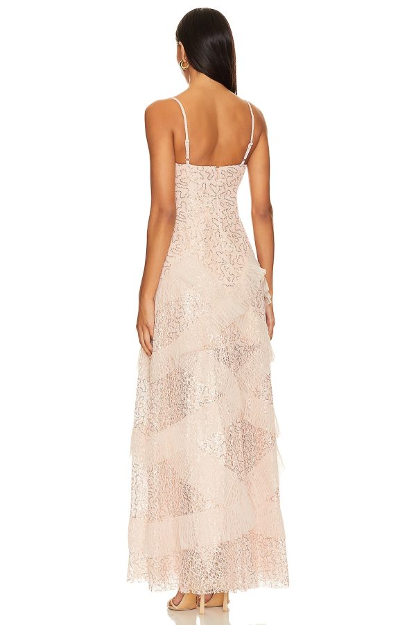 Bcbg 2025 Ruffle Trim Gown Pink - Image 4