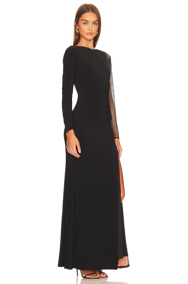 Bcbg Rhinestone Evening Dress Black - Image 3