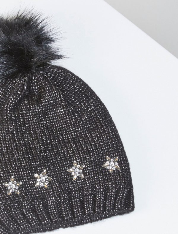 Bcbg Celestial Bling Faux Fur Pom Beanie - Image 3