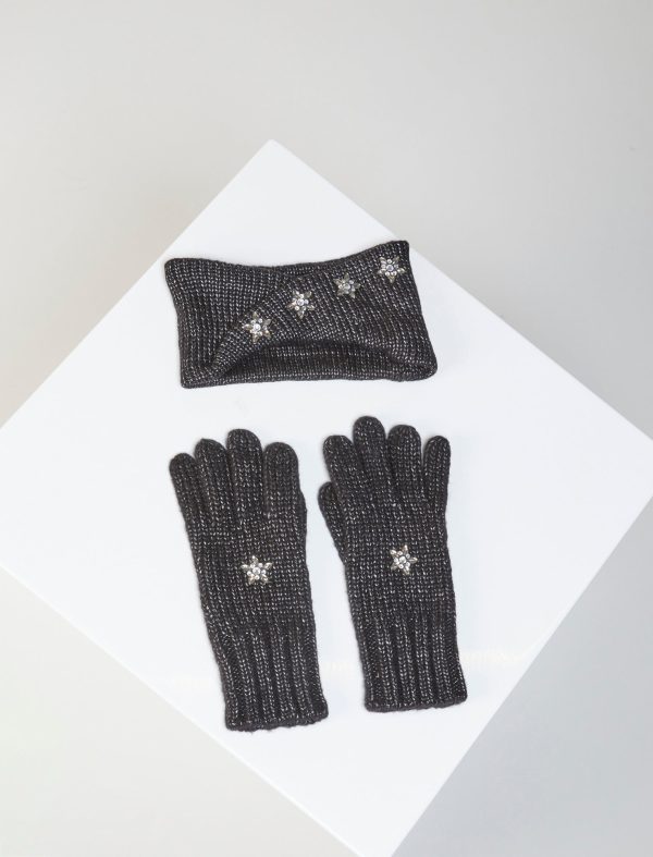 Bcbg Celestial Bling Twist Headband & Glove Set