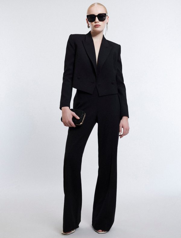 Bcbg Cropped Blazer Black - Image 2