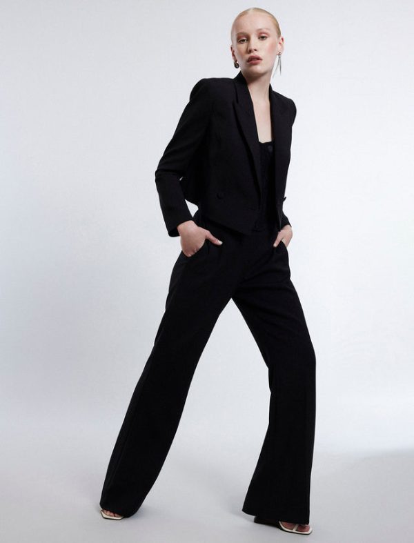 Bcbg Cropped Blazer Black - Image 3