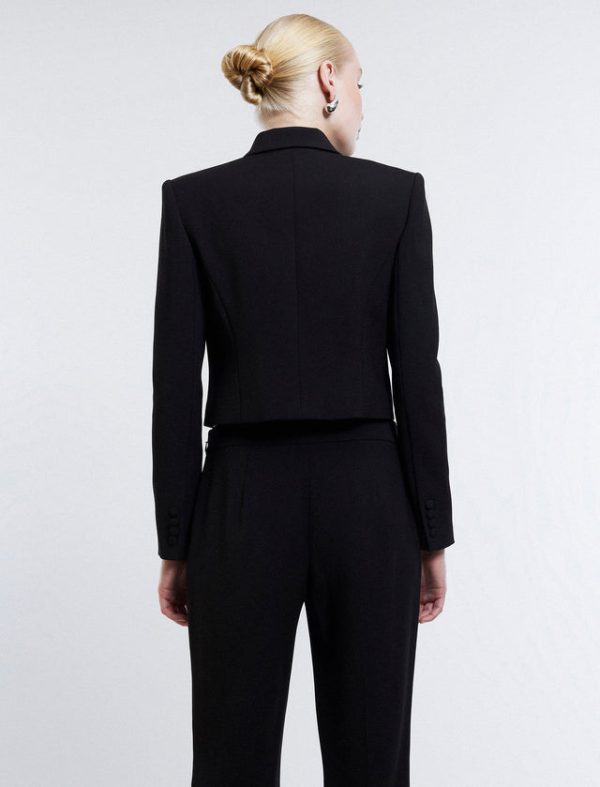 Bcbg Cropped Blazer Black - Image 4