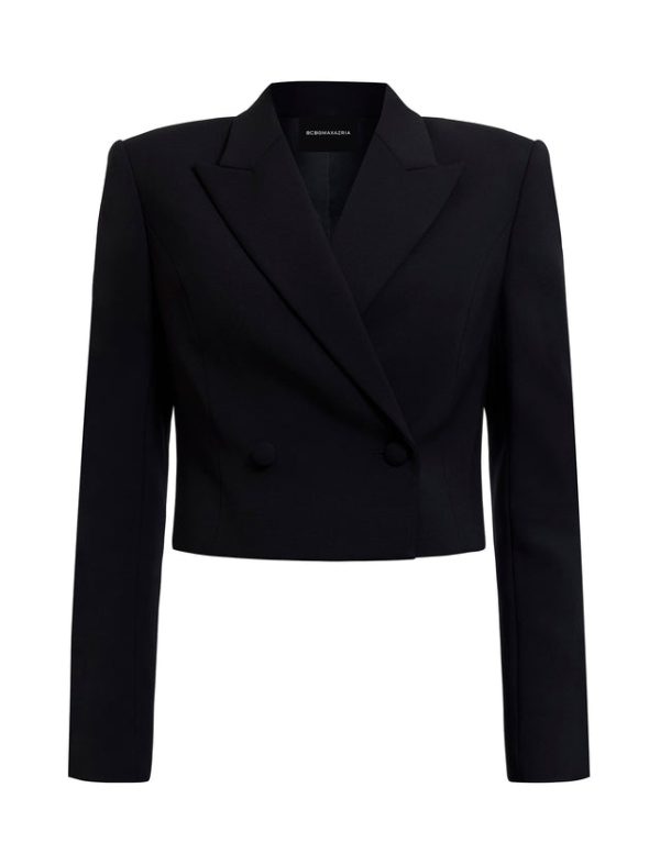 Bcbg Cropped Blazer Black - Image 7